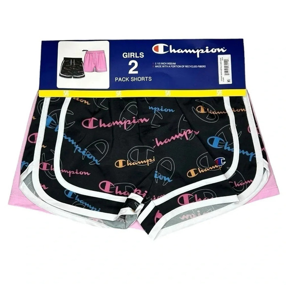 Champion Girls 2 Pack of Shorts Sizes 4, 5/6 & 14/16 - Picture 4 of 6